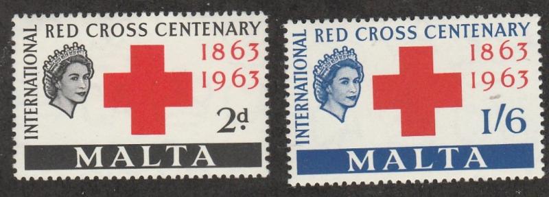 MALTA #292-3 MINT HINGED COMPLETE