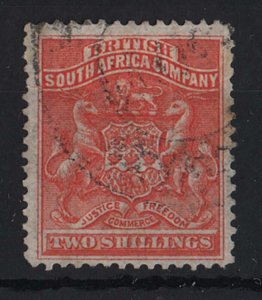 Rhodesia 1892 2s vermilion sg5 very fine used cds cat £45