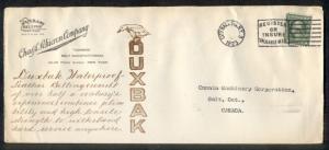 1923 DUXBAK LEATHER BELTING advertising cover w/DUCK - New York to Canada