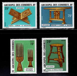 Comoro Islands Scott 118-121 MNH** 1964 woodwork set