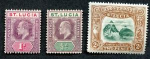 St. Lucia Sc 49 - 51, MLH.  2019 SCV $36.50.