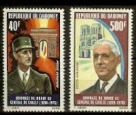 1971 - Dahomey Stamps MNH Mi. 444-445 - Hommage au Général de Gaulle [A46_1...