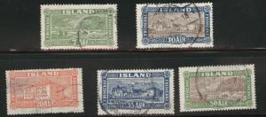 Iceland Scott 144-8 used 1925 set CV$20, few with faults