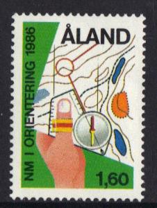 Aland islands   #24   MNH  1986  orienteering