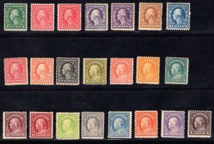 MOMEN: US STAMPS #498-518, 500, 512a SET MINT OG H/6NH WEISS CERT LOT #82494