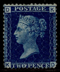 GB QV SG46, 2d blue (thin lines), UNUSED. Cat £375. PLATE 13. KD 