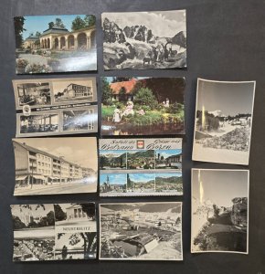 Lot of 10 Vintage German Postcards Alpine Views Cities Real Photo c1930s-50s