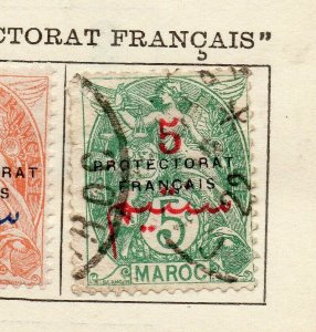 Morocco French PO 1914 Early Issue Fine Used 5c. Optd Surcharged NW-115171