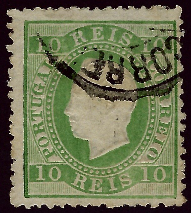 Portugal SC#37b Used Fine rough perfs SCV$24.00...Worth a close look!!