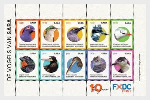 Saba - Postfris/MNH - Sheet Birds 2024