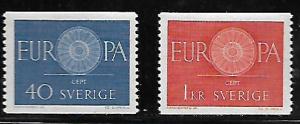 SWEDEN, 562-563, MNH, EUROPA ISSUE 1960