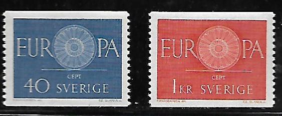 SWEDEN, 562-563, MNH, EUROPA ISSUE 1960