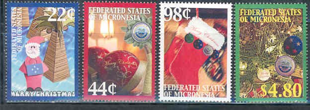 MICRONESIA CHRISTMAS SANTA CLAUS SET MINT NH 