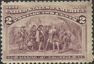 US Scott #231 MNH OG VF 2 Cent 1893 Columbian Exposition Stamp