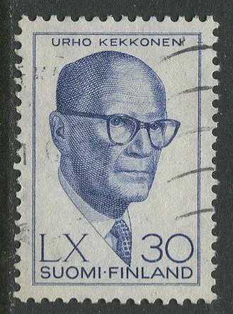 Finland - Scott 375 - Uhro Kekkonen -1960- Used - Single 30m Stamp