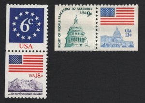 United States MINT Scott Number BOOKLET PAIRS 1623Bc & 1893c  MNH  #D8 - BARNEYS