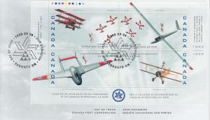 1999 Canada Aircraft (pane of 4) (Scott 1807) FDC