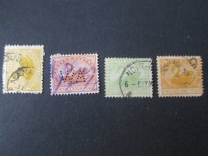 Australia WA 1902 Sc 77,79,81,82 FU