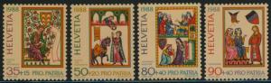 Switzerland B542-5 MNH Art, Minnesingers, Crests