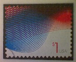 United States, Scott #4953, used(o), 2015, Patriotic Waves, $1.00, red and blue