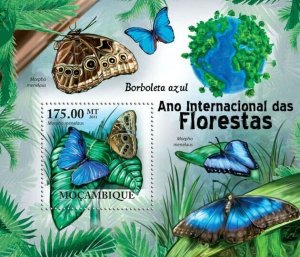 Mozambique 2011 MNH - Butterflies (Fauna).  Michel: 4278 / Bl.404,  Scott: 2200