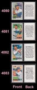 US 4080-4083 Baseball Sluggers 39c set (4 stamps) MNH 2006