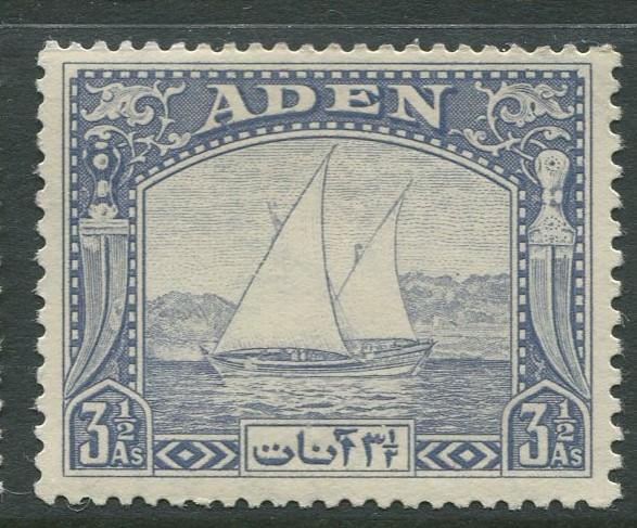 ADEN - Scott 7 - Definitive Issue - 1937 - MVLH - Single 3.1/2a Stamp