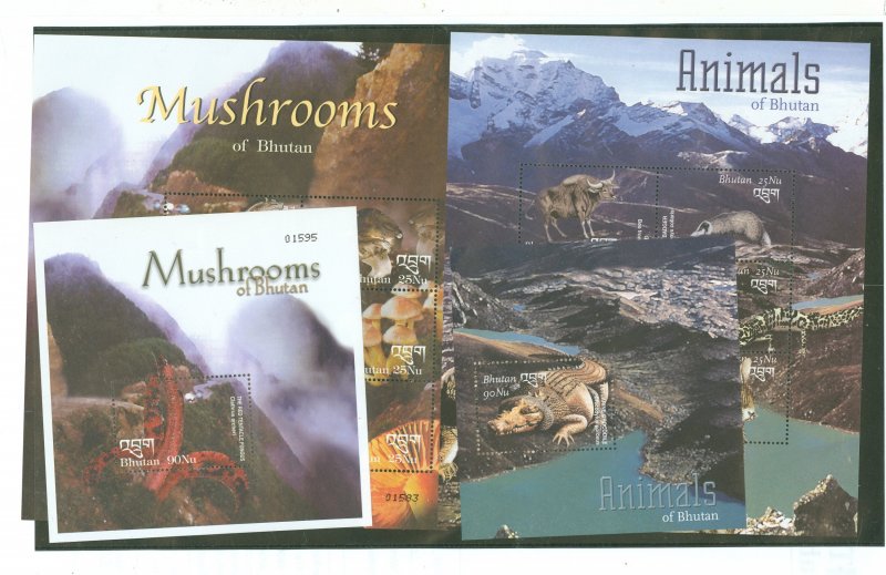 Bhutan #1372/1375/1380-1381 Mint (NH) Souvenir Sheet (Wildlife)