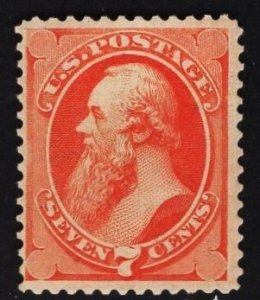 US Stamp #160 7c Orange Vermillion Stanton MINT Hinged SCV $1000