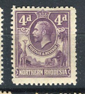 NORTHERN RHODESIA; 1930s early GV pictorial Mint hinged Shade of 4d. value