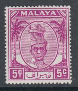 WS-C202 MALAYA - Perak, 1950 5C. Bright Purple SG 132 MLH