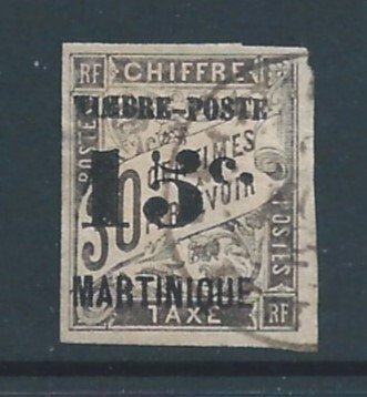 Martinique #25 Used 15c on 30c Imperf Fr. Col. Postage Due Issue