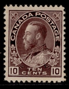 CANADA GV SG211, 10c reddish-purple, M MINT. Cat £140.