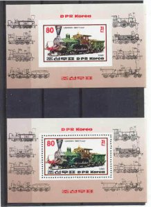 Korea N 2311 MNH s/s Trains/perf+imperf.