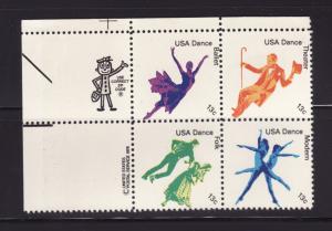 United States 1752a Zip Block MNH Dancing
