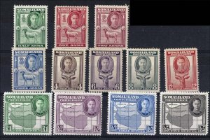 Somaliland 1942 ½d - 5r set of 12 very fine mint sg137--48 cat £120