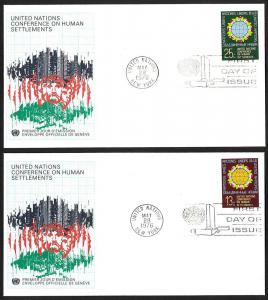 U.N. New York 1976 Conference on Human Settlements FDCs