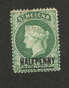 St Hellena - MH - Queen Victoria overprint HALF PENNY