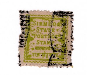 Sirmoor State India #9 Used - Stamp - CAT VALUE $1.60