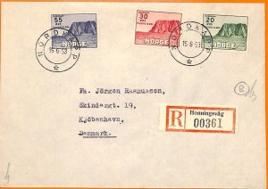 99421 - NORWAY - Postal History - Registered FDC Cover 1953-