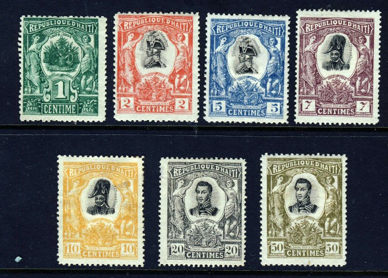 HAITI 1904 Centenary of Independence Complete Set SG 89 to SG 95 MINT