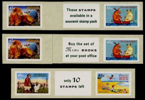 Australia 1548-51 Message Label Coil Strips MNH Covers from Children's Books