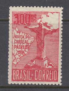Brazil 1934 300r Dark Red Type I Cardinal Pacelli MNH. Scott 392