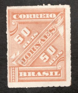 Sc #P3 / SGN90 - 1889 - Brazil - 50 Reis Newspaper Stamp - MH - cv$15