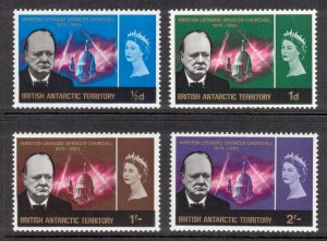 BRITISH ANTARCTIC 1966 Churchill; Scott 16-19, SG 16-19; MNH