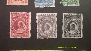 Niger Coast 1893 Scott# 37-42 Complete USED (#42 No Gum Unused) set of 6