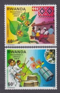 1979 Rwanda 982-983 Satellite, Flora, culture 3,60 €