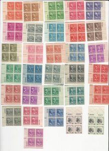 United States, Postage Stamp, #803-833 Mint NH Plate Blocks, 1938, JFZ 