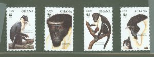 Ghana #1674-1677  Single (Complete Set) (Fauna)