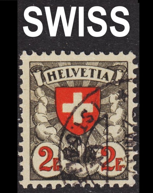 Switzerland Scott 203a grilled gum F to VF used. Key issue.